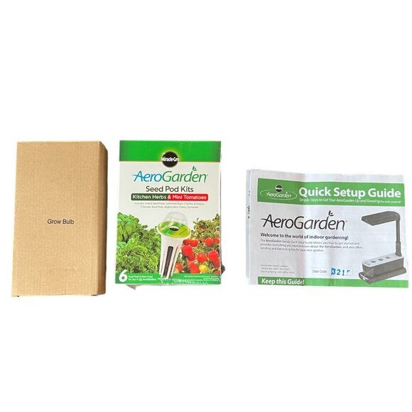 Miracle Gro AeroGarden Soil-Free Indoor Garden Kitchen Herbs & Mini Tomatoes Red - Picture 6 of 12